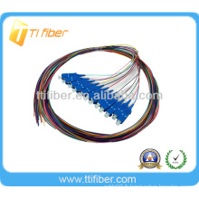 SC / UPC 12color 0.9mm G657A2 Fibre Optique Pigtail